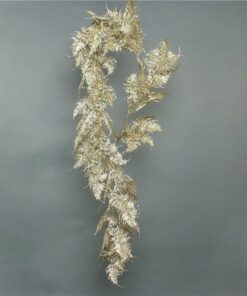 Gold Glitter Asparagus Fern Garland