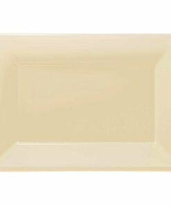 Ivory Plastic Serving Platters Sandwiches Cupcakes resuable trays party wedding annniversary cream ivory off-white bridal white