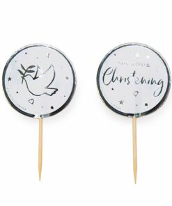 On Your Christening Blue Cupcake Toppers