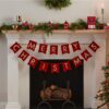 Red Velvet Merry Christmas Bunting