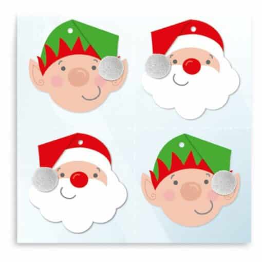 Santa & Elf Pom Pom Gift Tags