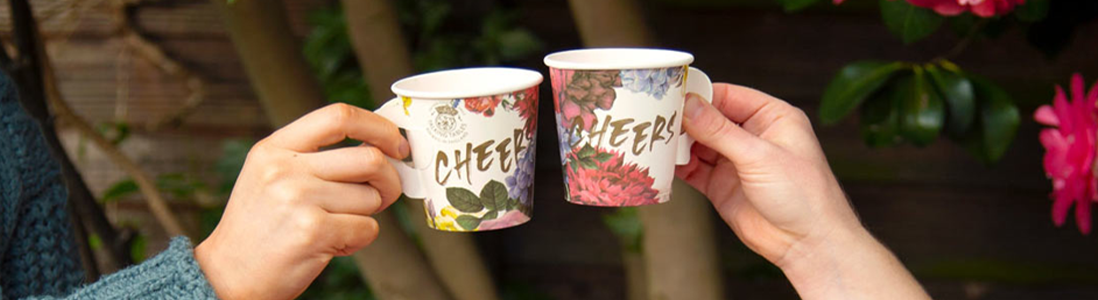 Tea Party Scrumptious Paper Cup & Saucer