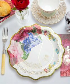 Tea Party Scalloped Paper Plate
