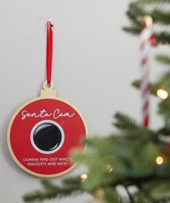 Wooden Santa Cam Decoration