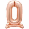 Rose Gold Number 0 Shaped Stand Up Balloon