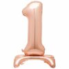 Rose Gold Number 1 Shaped Stand Up Balloon
