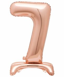Rose Gold Number 7 Shaped Stand Up Balloon