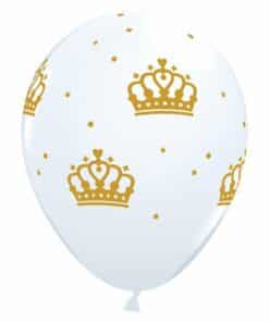 King's Coronation Crown Printed Latex Balloons