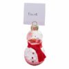 Snow Filled Glass Snowmen Place Card Holders