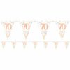 White & Rose Gold 70th Foil Bunting