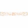 White & Rose Gold 'Happy 18th Birthday' Banner