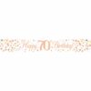 White & Rose Gold 'Happy 70th Birthday' Banner