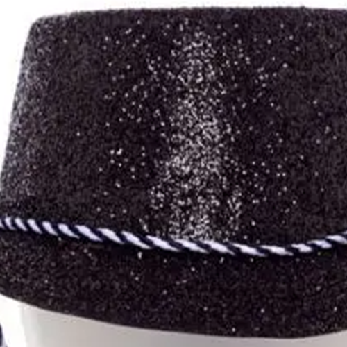 Black Glitter Cowboy Hat & Cowboy Party Decorations