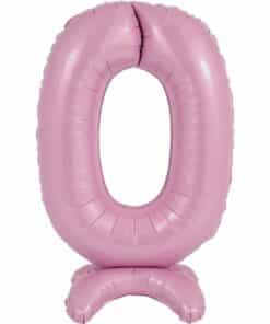 Pastel Pink Number 0 Shaped Stand Up Balloon
