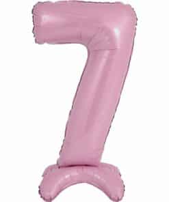 Pastel Pink Number 7 Shaped Stand Up Balloon