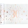 30th White Metallic Fabric Table Runner
