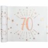 70th White Metallic Fabric Table Runner