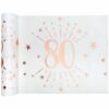 80th White Metallic Fabric Table Runner