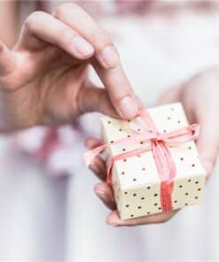 Alternative view of 10 x Gold Polka Dot Card Favour Boxes - 6cm