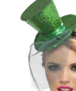 Green Mini Top Hat With Veil