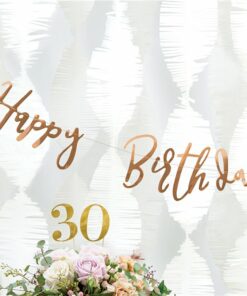 Alternative view of Happy Birthday Rose Gold Banner - 60cm