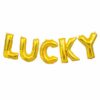 LUCKY gold Balloon Bunting