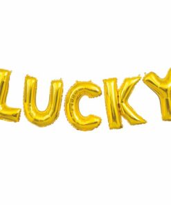 LUCKY gold Balloon Bunting
