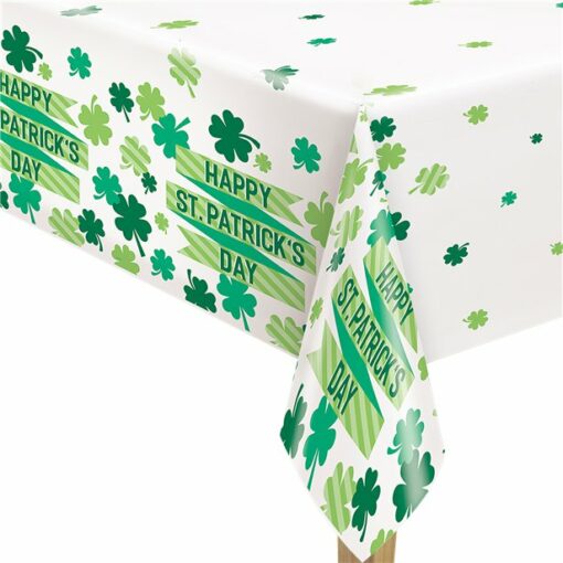 Lucky Clover Plastic Tablecover