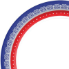 Red, White & Blue Round Serving Platter -