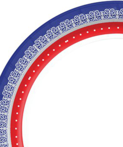 Red, White & Blue Round Serving Platter -