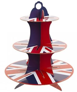 Union Jack 3 Tier Cupcake Stand