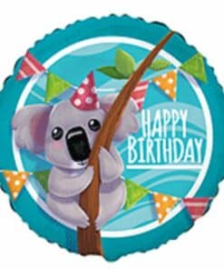 Koala Party Happy Birthday Foil Balloon