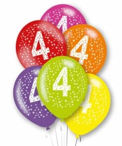 Age 4 Latex Balloons