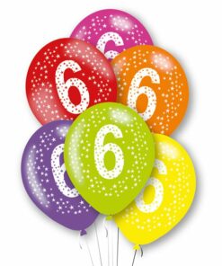 Age 6 Latex Balloons
