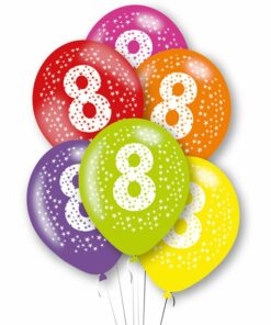 Age 8 Latex Balloons