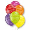 Happy Birthday Printed Latex Balloons