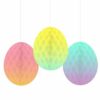 Ombre Hanging Honeycomb Egg Decorations