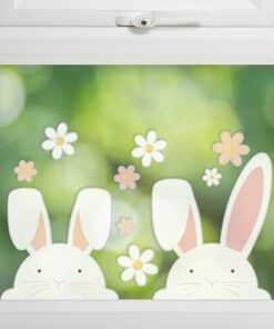 Peeking Bunny Window Stickers