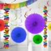 Rainbow Paper & Foil Room Decorating Kit