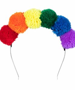 Alternative view of Rainbow Pompom Headband