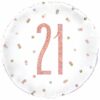 Rose Gold Glitz Number 21st Birthday Balloon