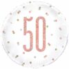 Rose Gold Glitz Number 50th Birthday Balloon