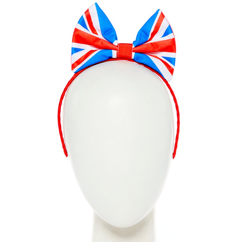 Union Jack Bow Headband & Union Jack Bunting Next Day Delivery