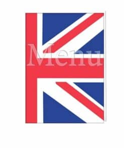 Union Jack Flag Menu Cards