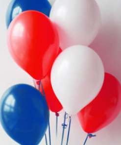 Red, White & Blue Latex Balloons