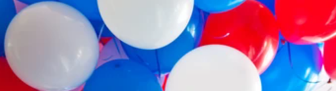 Red, White & Blue Latex Balloons