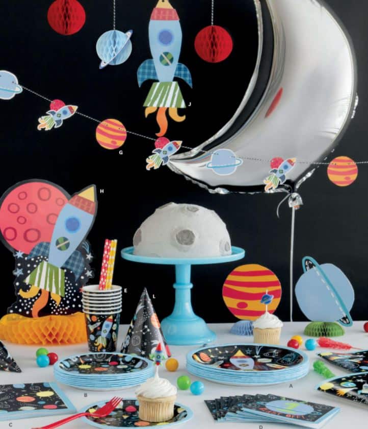 outer space themed birthday party decorations