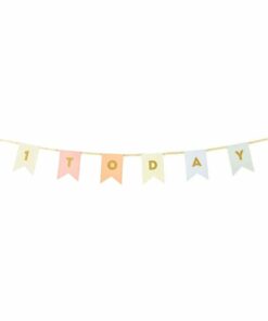 1 Today Gold Glitter Bunting