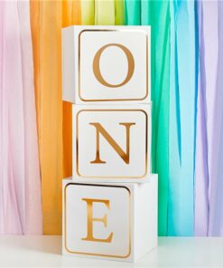 Alternative view of 1st Birthday Giant 'One' Block Boxes