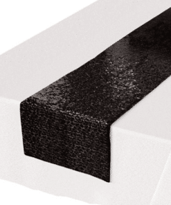 Black Sequin Table Runner